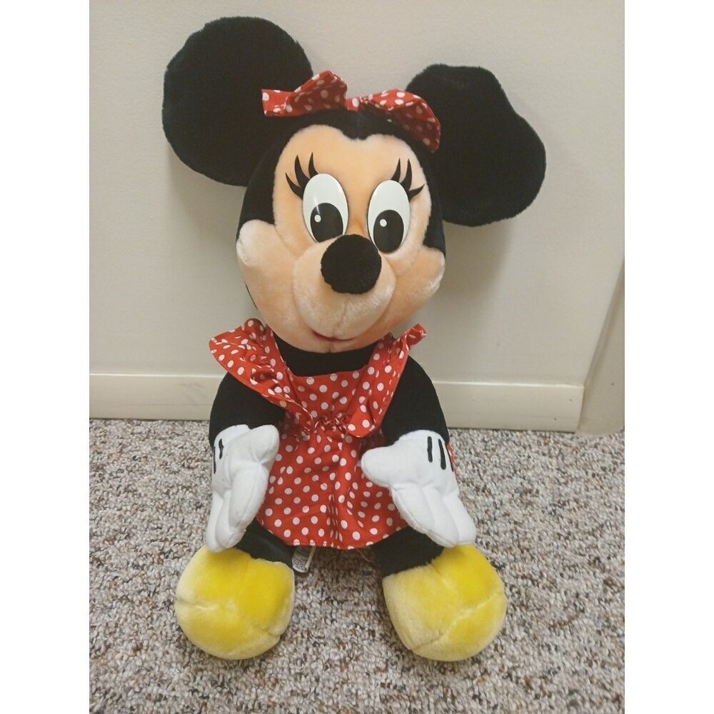 VINTAGE DIsneyland Disney World Minnie‎ Mouse Plush Medium 1970/1980